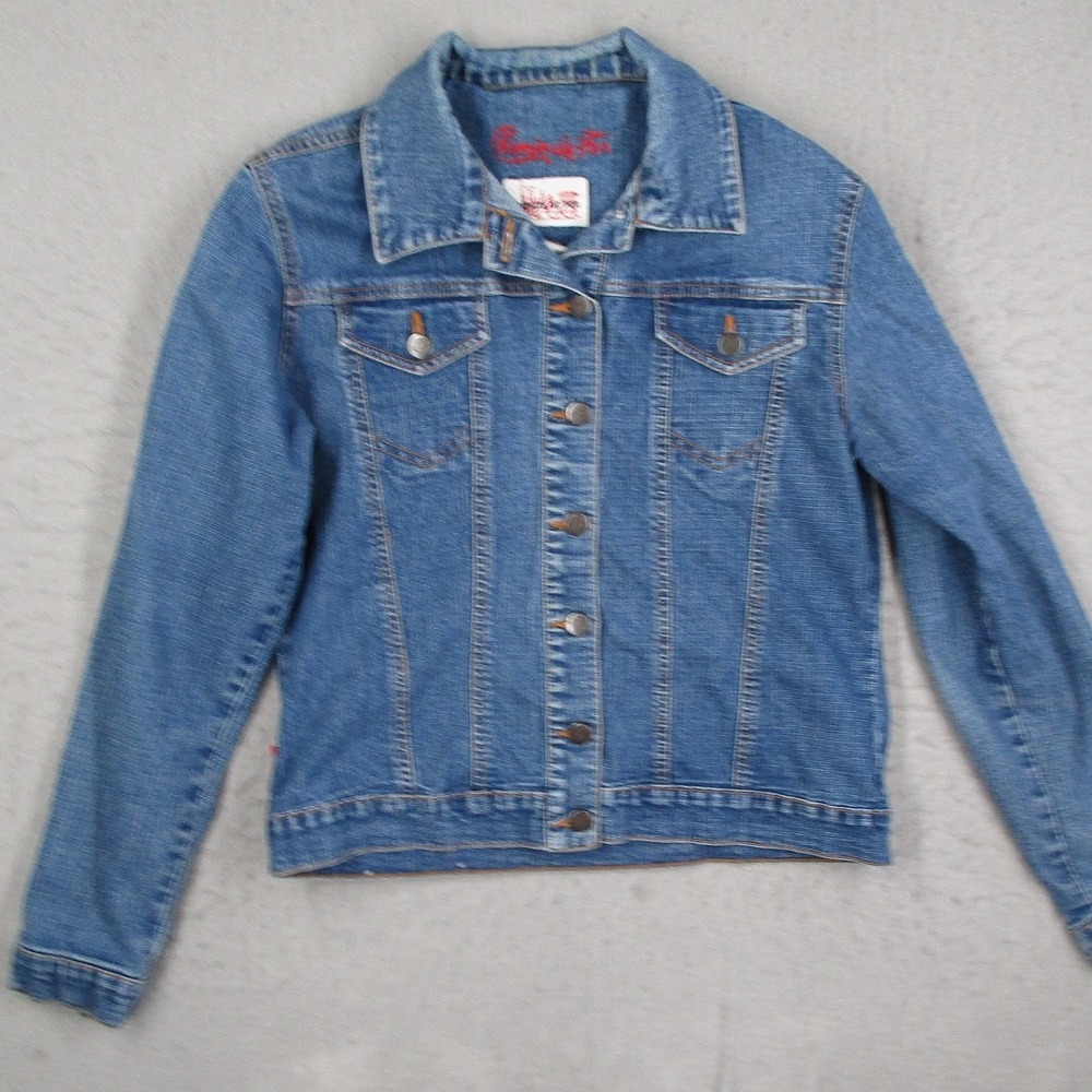 Vintage Chemin de Fer Womens Denim Jacket Blue Medium Wash Size L